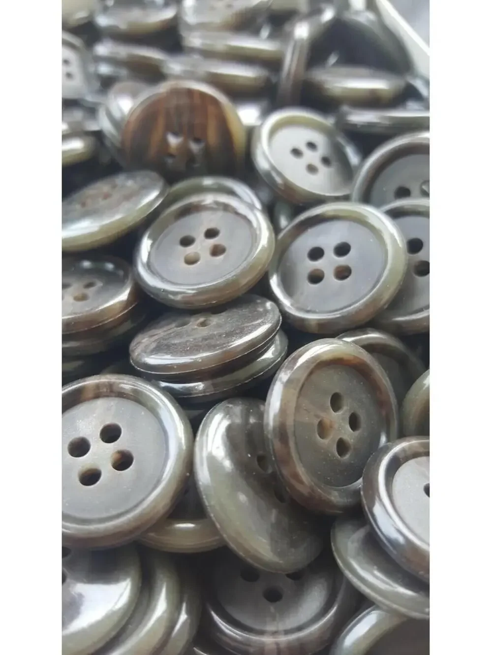 Bark Buttons, 4 Hole Sewing/Crafts Buttons 20mm - 24 Pieces (053)